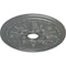 Ekena Millwork Rose and Ribbon Ceiling Medallion (Fits Canopies up to 4"), 23 5/8"OD x 4"ID x 1 1/2"P, Platinum CM23ROPLS - alternate 3